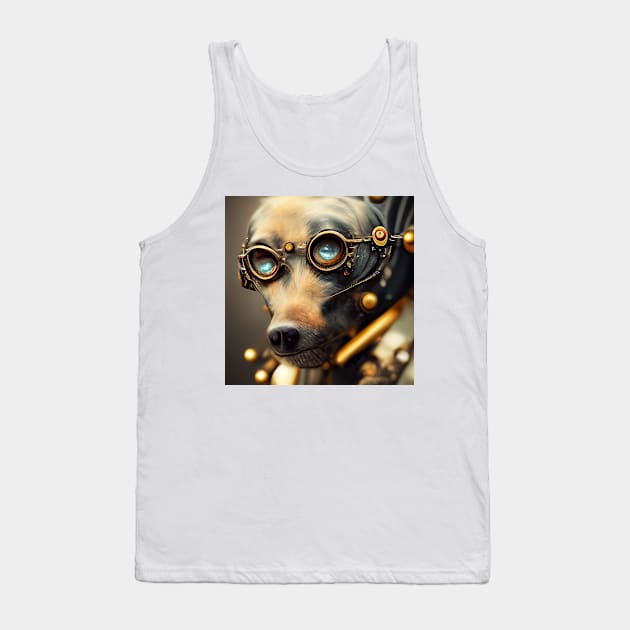 Steampunk Danger Dog Tank Top by Prairie Ridge Designs